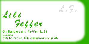 lili feffer business card